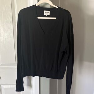 Asher Women's Elegant Black V-Neck Sweater